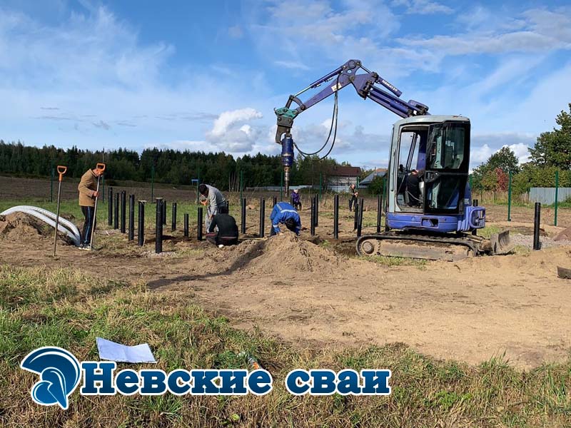 Монтаж винтовых свай